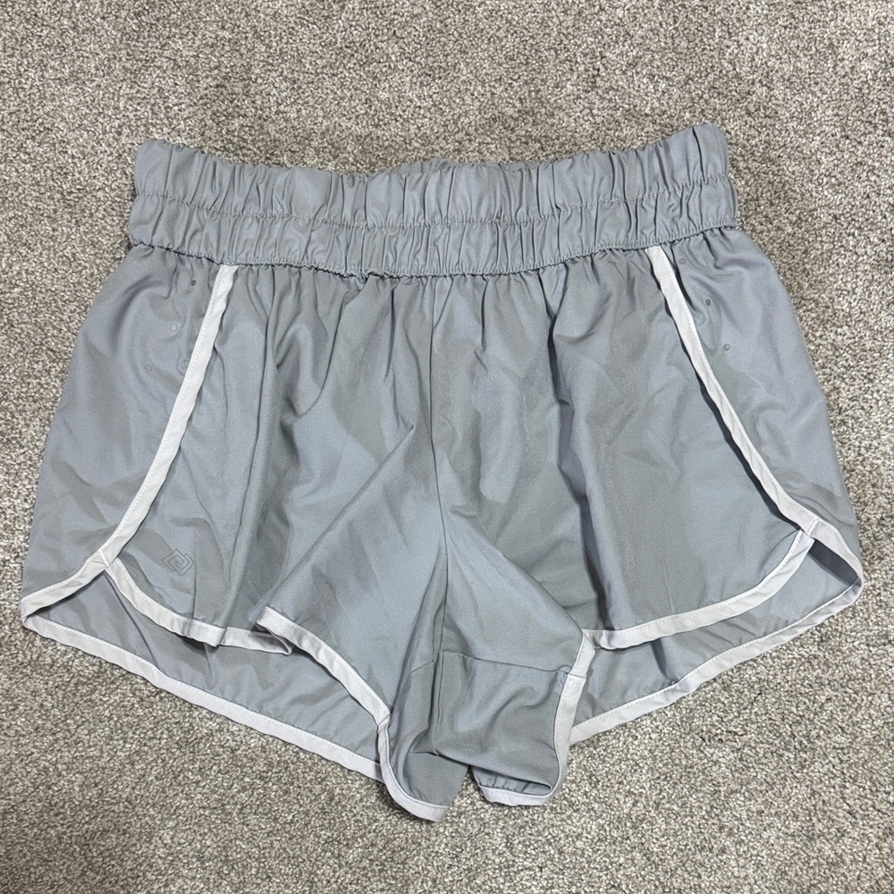 ZELOS Women's Light Gray Athletic Shorts